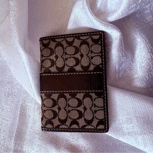 Coach Signature Black Card Holder